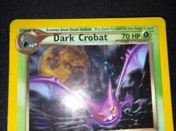 DARK CROBAT RARE 1st FIRST EDITION POKEMON 2/105 HOLO CARD NEO DESTINY MP - Image 3