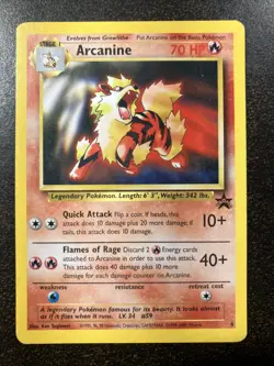 Pokemon Card TCG Arcanine Black Star Promo 6 League 2000 Rare - Image 1