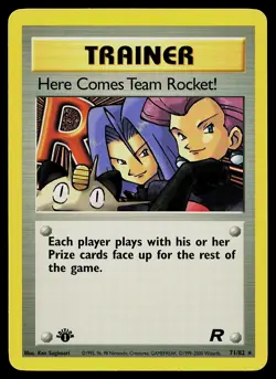 Pokemon Card - Here Comes Team Rocket! 1st Edition Team Rocket 71/82 Rare - Image 1