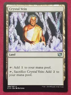 Magic The Gathering COMMANDER 2014 C14 CRYSTAL VEIN land card MTG - Image 1