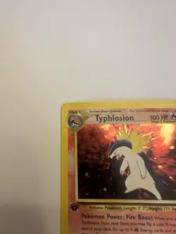 Pokemon Typhlosion 1st Edition Holo Rare 18/111 Neo Genesis Card Damaged HP - Image 2