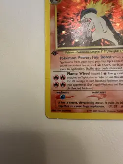 Pokemon Typhlosion 1st Edition Holo Rare 18/111 Neo Genesis Card Damaged HP - Image 4