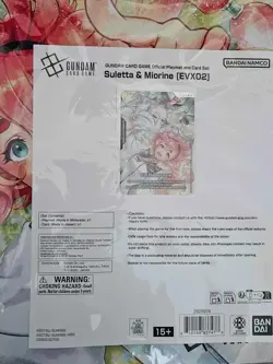 Gundam Card Game Suletta And Miorine Evx02 Playmat And Card Set English Sealed - Image 2