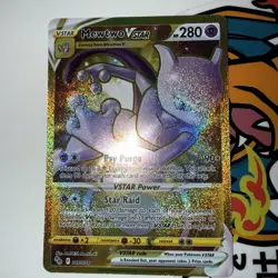 Pokemon Go Gold Mewtwo VSTAR Holo Ultra Rare Card 086/078 Pokemon TCG - Image 1