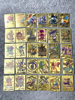 Set of 330 Charizard,Charmander,Pikachu,Mewtwo,More Gold Foil Fan Art Card MP-LP - Image 4
