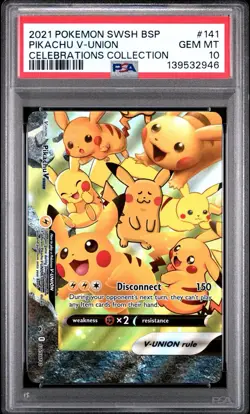 Pikachu V Union 4 Card Set English PSA Sequential Collection Celebrations - Image 4