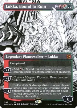 2x Lukka, Bound to Ruin - Extended Art Showcase ONE LP MTG - Image 1