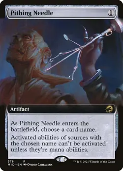 Pithing Needle Extended Art Foil - Innistrad: Midnight Hunt MTG-NM - Image 1