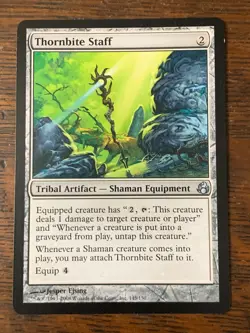 MtG - Thornbite Staff - MOR - 145/150 - Artifact - Uncommon - Image 1