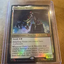 Foil Dark Leo and Shredder - Teenage Mutant Ninja Turtles - MtG- NM - Image 1