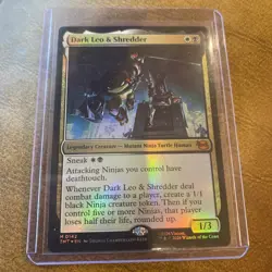Foil Dark Leo and Shredder - Teenage Mutant Ninja Turtles - MtG- NM - Image 3