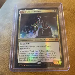 Foil Dark Leo and Shredder - Teenage Mutant Ninja Turtles - MtG- NM - Image 4