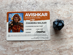 MTG Aetherdrift Racer License and Dice From Prerelease Box - Image 1