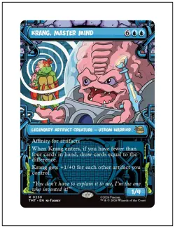 1x Krang, Master Mind, Showcase Art TMNT, Magic MTG NM - Image 1