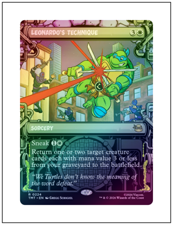 1x Leonardo's Technique, Showcase Art Foil, Magic MTG NM - Image 1
