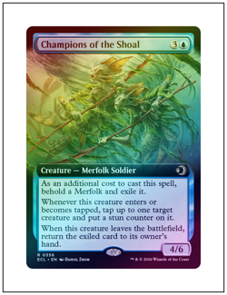 1x Champions of the Shoal, Extended Art Foil, Lorwyn Eclipsed, Magic MTG NM - Image 1
