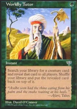 [1x] Worldly Tutor Slight Play, English Mirage MTG Magic - Image 1