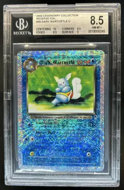 2002 Pokemon Legendary Collection Dark Wartortle Reverse Holo #39/110 BGS 8.5 - Image 1