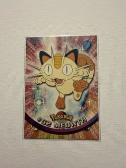 Meowth #52- Pokemon Topps TV Animation Card (Red Label) - Image 1