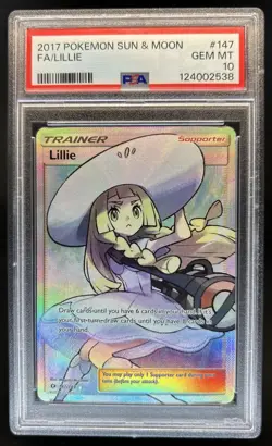 2017 Pokemon Sun & Moon Lillie #147/149 PSA 10 - Image 1