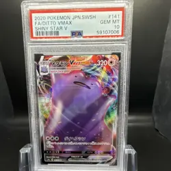 Pokemon Ditto VMAX 141/190 S4a Shiny Star V Triple Rare Holo PSA 10 TCG - Image 1