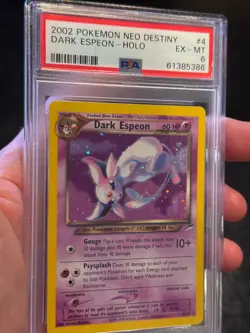 2002 Pokemon Neo Destiny Dark Espeon Holo Rare #4/105 PSA 6 WOTC Vintage English - Image 3
