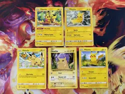 5x Pikachu Card Lot Pokemon TCG - Image 1
