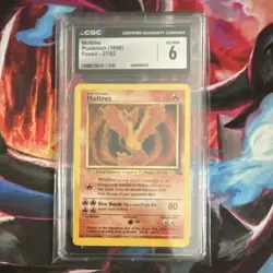 Pokemon Moltres 27/62 WOTC Fossil - CGC 6 - Image 1