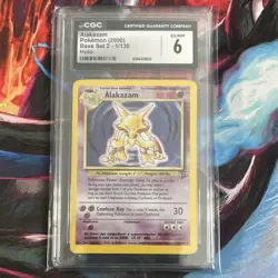 Pokemon Alakazam Holo 1/130 Base Set 2 - CGC 6 - Image 1