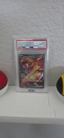Pokemon Team Rocket's Moltres EX Destined Rivals Special Rare PSA 10 229/182 - Image 1