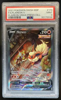2019-2023 Pokemon SWSH Black Star Promos Flareon V #SWSH179 PSA 9 - Image 1