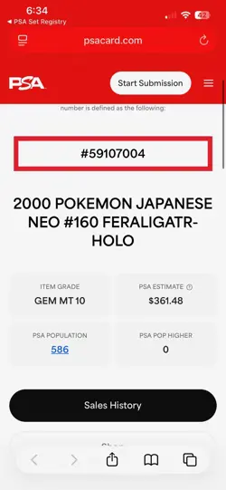Pokemon Feraligatr 160 Gold Silver New World Holo Rare PSA 10 2000 Japanese TCG - Image 3