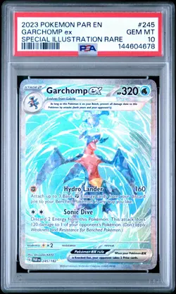 2023 POKEMON PAR EN-PARADOX RIFT SPECIAL ILLUSTRATION RARE GARCHOMP EX PSA 10 - Image 1