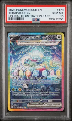 2024 POKEMON SCR EN-STELLAR CROWN SPECIAL ILLUSTRATION RARE TERAPAGOS EX PSA 10 - Image 1