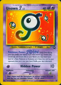 UNOWN [J] 38 PROMO WIZARDS BLACK STAR PROMOS POKEMON MP - Image 1