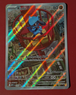 Pokemon TCG - Riolu - MEP 010 Pokemon Center Stamped - Black Star Promo - Image 1