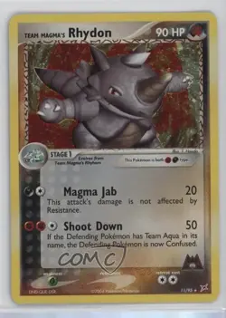 Team Magma's Rhydon Pokemon EX Magma vs Aqua #11 2004 - Image 1