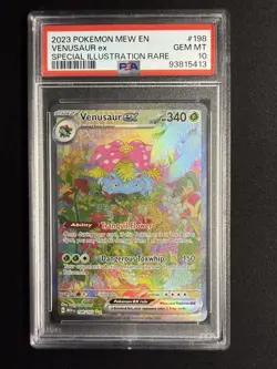 2023 Pokemon SV 151 Venusaur ex #198/165 PSA 10 GEM MINT - Image 1