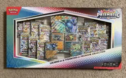 Pokemon Prismatic Evolutions Lucario ex & Tyranitar ex Premium Collection Box - Image 1