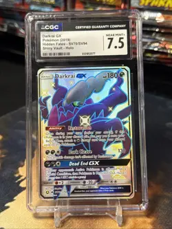 Pokemon Darkrai GX 139/147 SM-Burning Shadows Ultra Rare Full Art Holo CGC 7.5 - Image 4