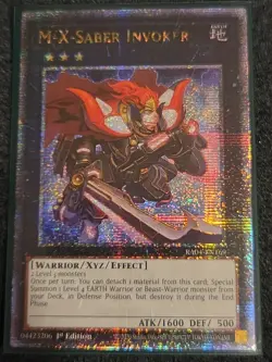 Yugioh M-X-Saber Invoker RA04-EN169 Quarter Century Secret Rare NM - Image 1