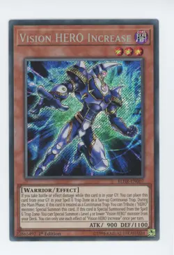 Yugioh Vision Hero Increase BLHR-EN007 Secret Rare 1st Edition NM - Image 1