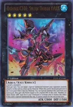 1x Number C101: Silent Honor DARK | LVAL-EN046 | UR | 1st Ed | NM | YuGiOh - Image 1