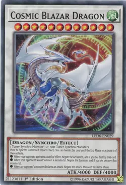 Yugioh Cosmic Blazar Dragon LED6-EN029 Common 1st Edition NM - Image 1