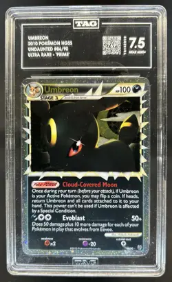 2010 Pokemon HeartGold & SoulSilver Undaunted Umbreon Prime #86/90 TAG 7.5 - Image 1