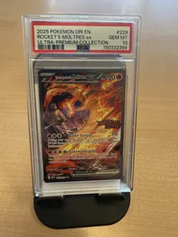 Pokemon 2025 DRI-EN Destined Rivals #229 Rockets Moltres PSA 10 Gem MT - Image 1
