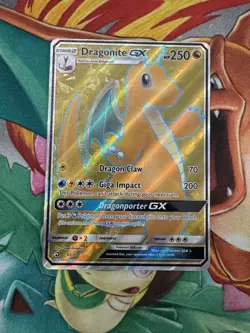 Pokemon 2018 Sun & Moon Dragon Majesty Dragonite GX #67/70 Full Art NM - Image 2
