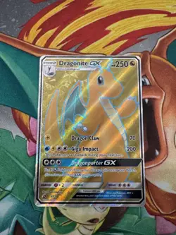 Pokemon 2018 Sun & Moon Dragon Majesty Dragonite GX #67/70 Full Art NM - Image 3