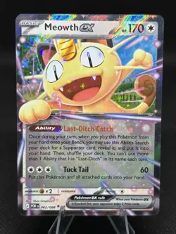 Pokemon TCG Perfect Order Meowth EX 062/088 Double Rare Holo NM Near Mint - Image 1