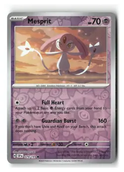 Mesprit 079/191 Common Surging Sparks Pokemon Reverse Holo Near Mint - Image 1